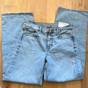 New American Eagle 90’s Wide Leg Jeans Denim High Rise Size 6 28w